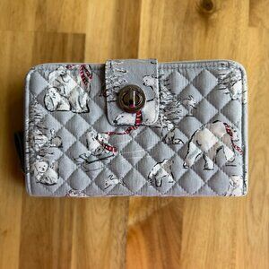Vera Bradley RFID Turnlock Wallet Polar Bear Print